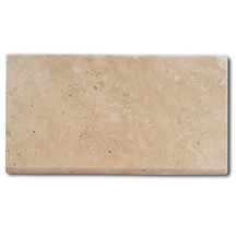 Margelle pierre naturelle Travertin Peter&Stone - bords arrondis - 33x61 cm - 30 mm