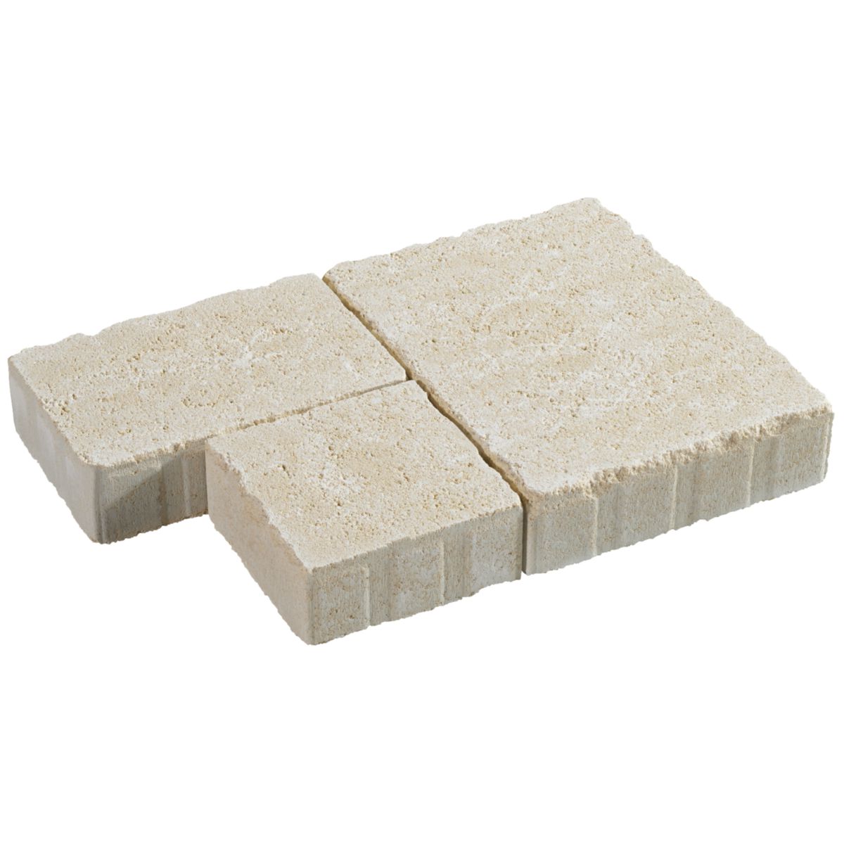 Pavé Maubec 3 formats - ton pierre - ép. 6 cm - 1 lot (1 couche de palette)