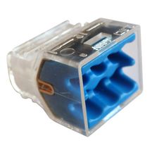 Connecteur électrique rapide - 6P - bleu/transparent - boîte de 100 pcs