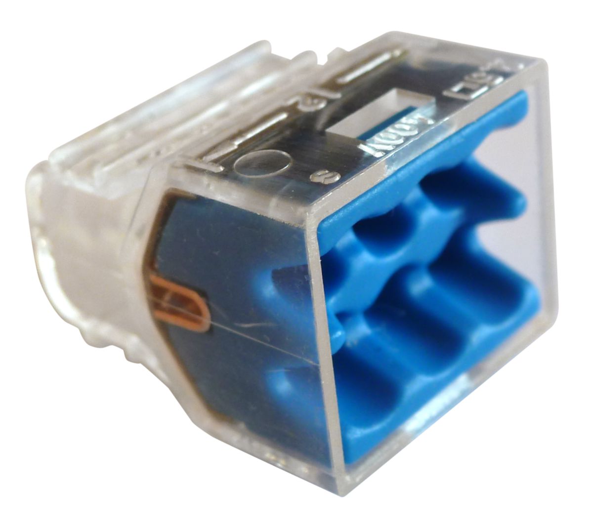 Connecteur électrique rapide - 6P - bleu/transparent - boîte de 100 pcs