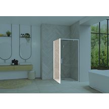 Paroi de douche retour fixe Smart Design  90 cm profilé blanc verre transparent Réf. PA90294BTNE