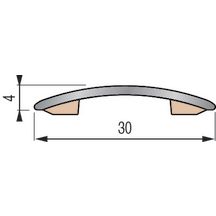 Seuil de porte adhésif extra-plat Presto laiton poli 30x830mm