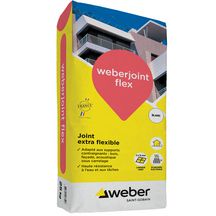 Mortier weberjoint flex pour support soumis à déformation - blanc E05 - sac de 25 kg