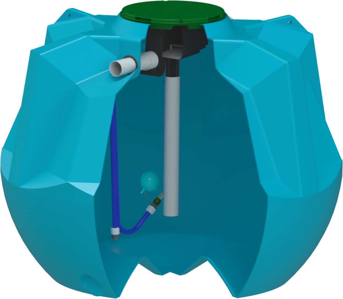 Cuve de récupération d'eau de pluie pré-équipée ECOCITER 5000L équipé New