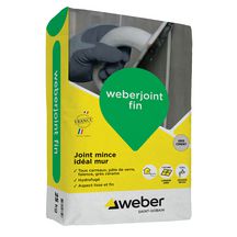 Mortier weberjoint fin pour carrelage mural - gris ciment E00 - sac de 25 kg