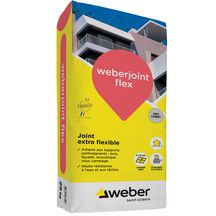 Mortier weberjoint flex pour support soumis à déformation - gris ciment E00 - sac de 25 kg