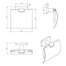 Porte-papier rouleau avec couvercle Day By Day - 81x117x130 mm