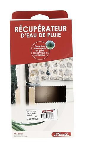 Récupérateur d'eaux pluviales diamètre 80mm piquage 26/34 sable Réf. REPTD80S