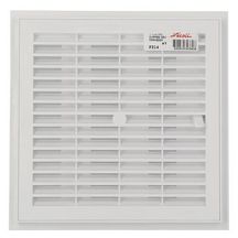 Grille d'aération carrée à fermeture + moustiquaire PVC blanc 223x223 mm Section réduite 145 cm²