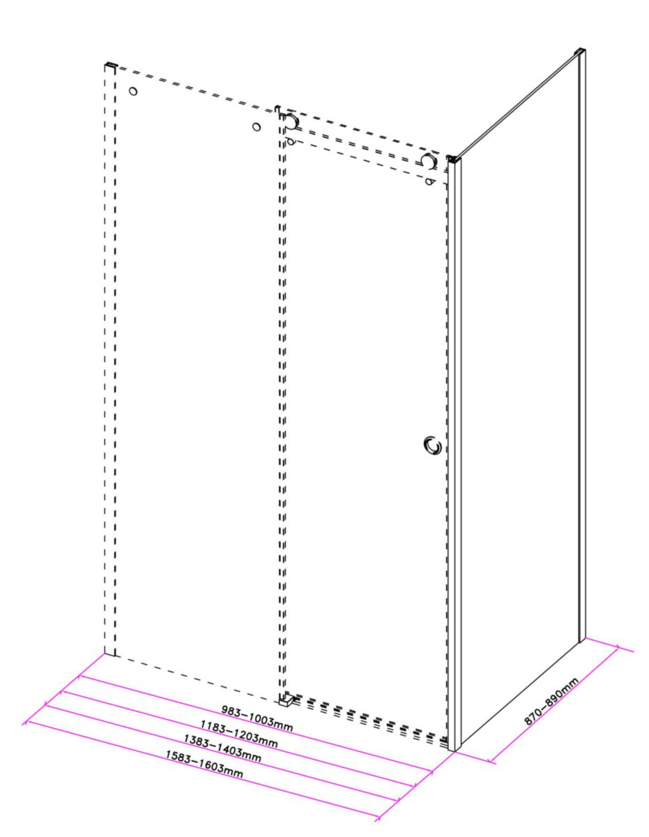 Paroi de douche retour Alterna Design 90 cm