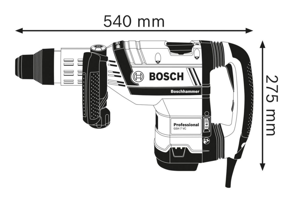 Marteau-piqueur SDS-Max GSH 7 VC Professional - 1500 W