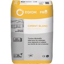 Ciment Blanc CEM II/B-LL 42,5 N CE NF - Eqiom - sac de 25kg