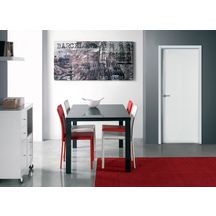 Bloc-porte alvéolaire à recouvrement - prépeint - huisserie H90 - serrure PDDT - poussant gauche - 204x83 cm