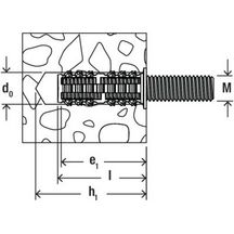 Cheville à frapper Rodforce FGD 10 M6 - boîte de 50 pcs