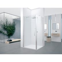 Paroi de douche Young 2 f1b 87 extensible 87-89cm verre trempe transparent silver réf Y2F1B871B