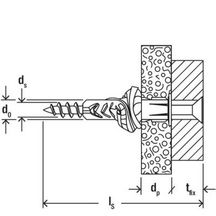 Cheville multi-matériaux avec collerette UX 8x50 - 100/bte