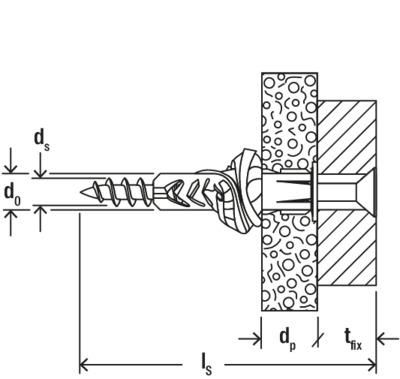 Cheville multi-matériaux avec collerette UX 8x50 - 100/bte