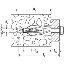 Cheville béton cellulaire GB8 8x50mm BAF de 25