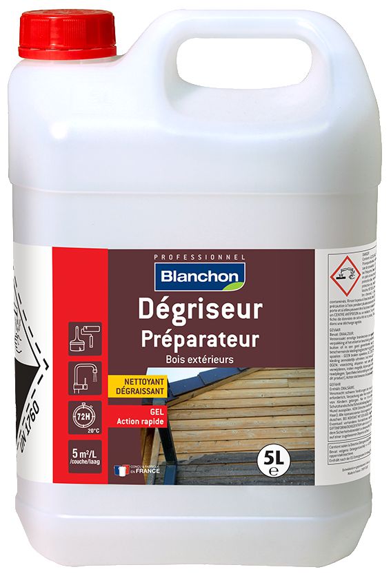 Dégriseur Préparateur pour boiserie extérieure - bidon de 5 l