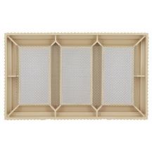 Grille d'aération à sceller Claustra PVC sable CLAU3