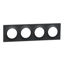 Plaque de finition Odace Styl - 4 postes - anthracite