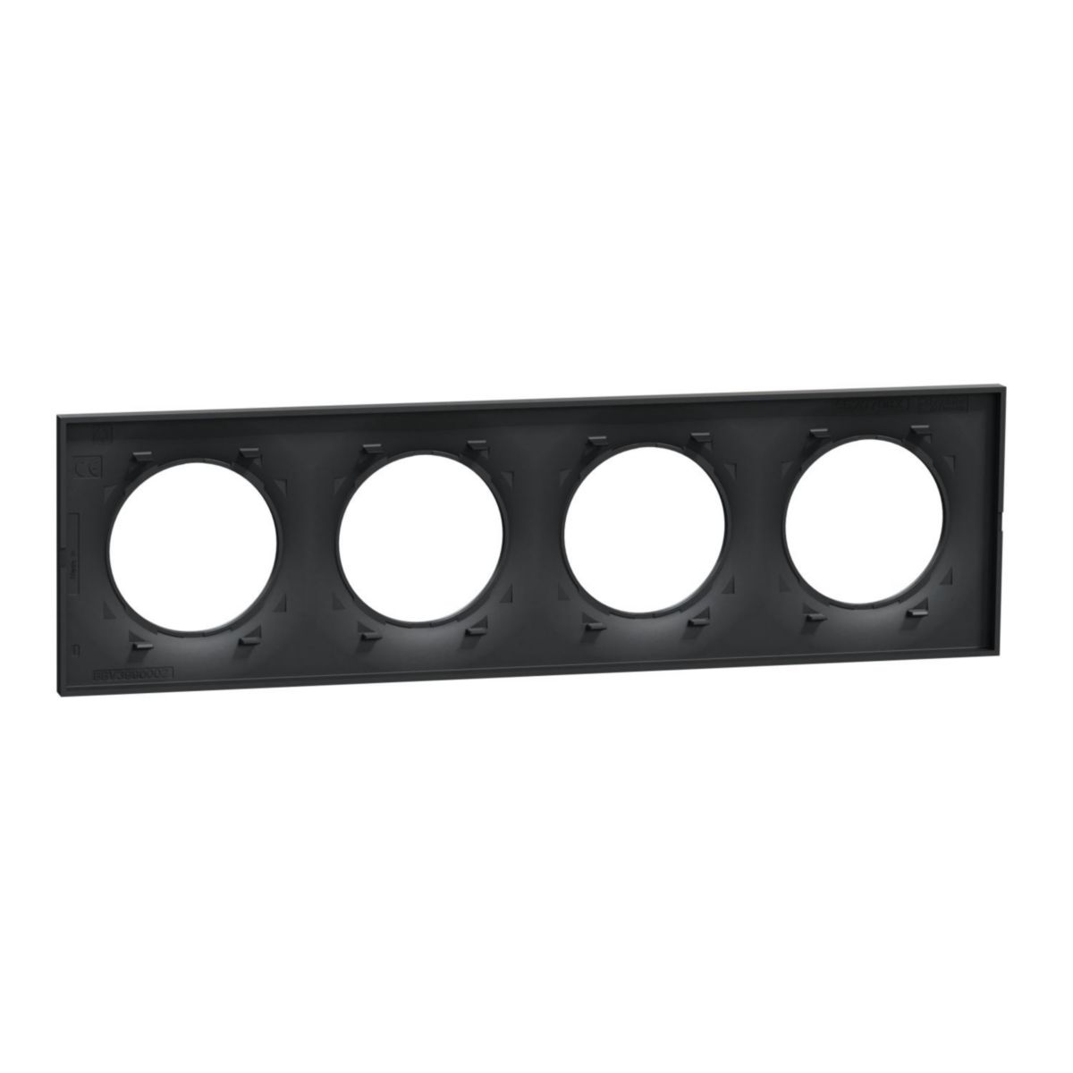 Plaque de finition Odace Styl - 4 postes - anthracite