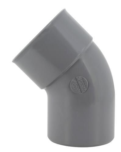 Coude mâle femelle 45° UCT4 - PVC gris - Ø 100 mm