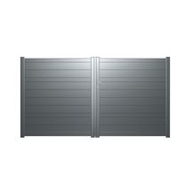 Portail alu Ennis plein battant gris 7016 4 x 1,62 m 116094