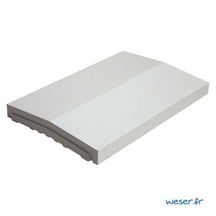 Chaperon de mur Optipose 2 pentes - blanc cassé - 49x33x4/5,4 cm