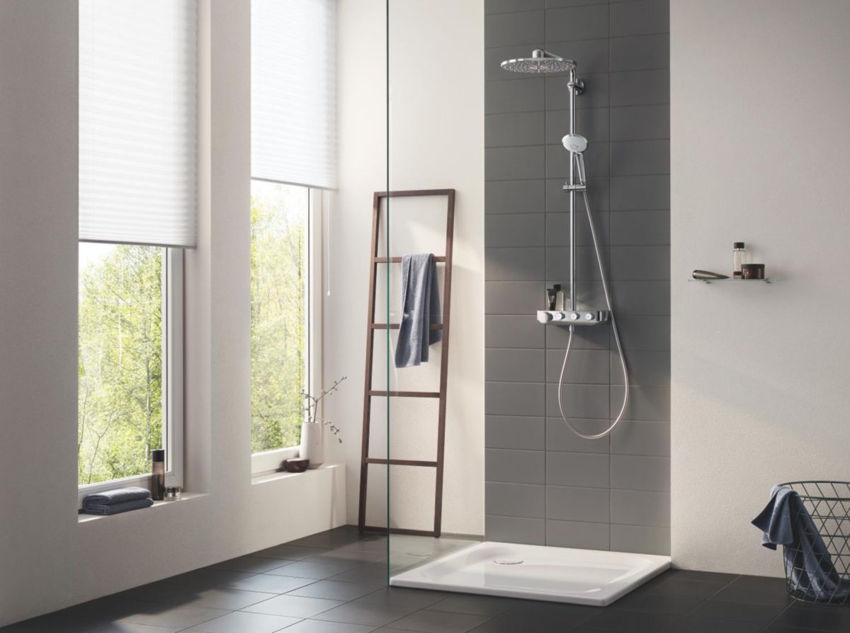 Colonne de douche avec mitigeur thermostatique Euphoria SmartControl System 310 Duo Chromé 26507000