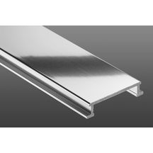 Profilé listel aluminium chromé brillant pour revêtement mural DL625ACG longueur 2,50m Schlüter