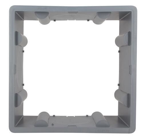 Réhausse à clipser sur regard de branchement télécom URERETX PVC gris 30x30x15 cm emboîtures diamètre 100 mm