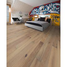 Parquet contrecollé Courchevel O'Tantik Loc 5G - huilé bois brut vieilli raboté - 610/1830x158 mm - ép. 12 mm