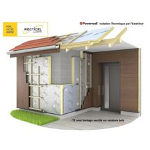 Panneau isolant rigide PIR Powerwall (F) - ép. 82 mm - 1,2x0,6 m - R=3,7 m².K/W