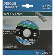 Disque diamant crénelé - Novipro grès - Diam 125mm x 22,23