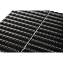 Mosaïque murale Stripes - faïence black mat - tesselles 2x14,5 cm - 29,6x29,6 cm