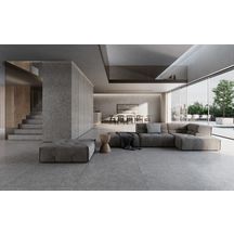 Carrelage sol intérieur grès cérame émaillé Manhattan - rectifié - grey - XXL 100x275 cm - ép. 6 mm