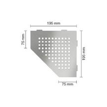 Tablette d'angle Shelf-E - design Square - inox brossé - 195x195 mm - ép. 2 mm