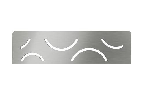 Tablette rectangulaire Shelf-N-S1 - design Curve - inox brossé - 300x87 mm