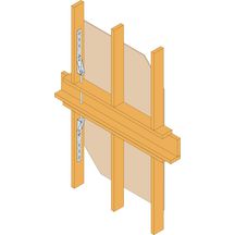 Ancrage HTT5 pour montants d'ossature - acier galvanisé - 64x403x56 mm