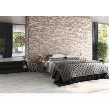 Carrelage mur intérieur grès cérame émaillé Wall Art - taupe - 15x61cm