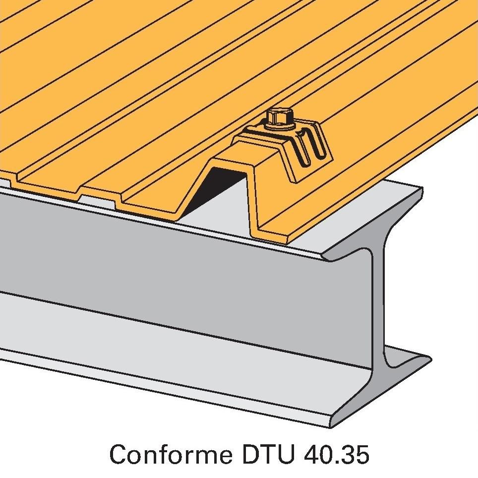 Kit de fixation pour P13 RAL 8012 boite de 25 pièces