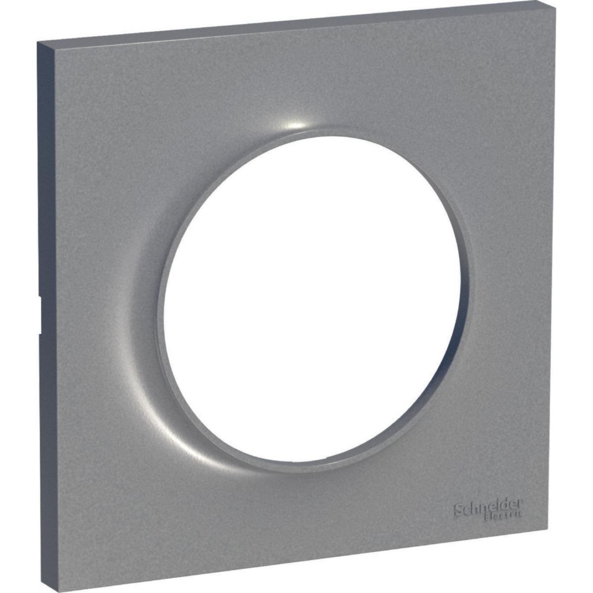 Plaque de finition simple Odace - aluminium