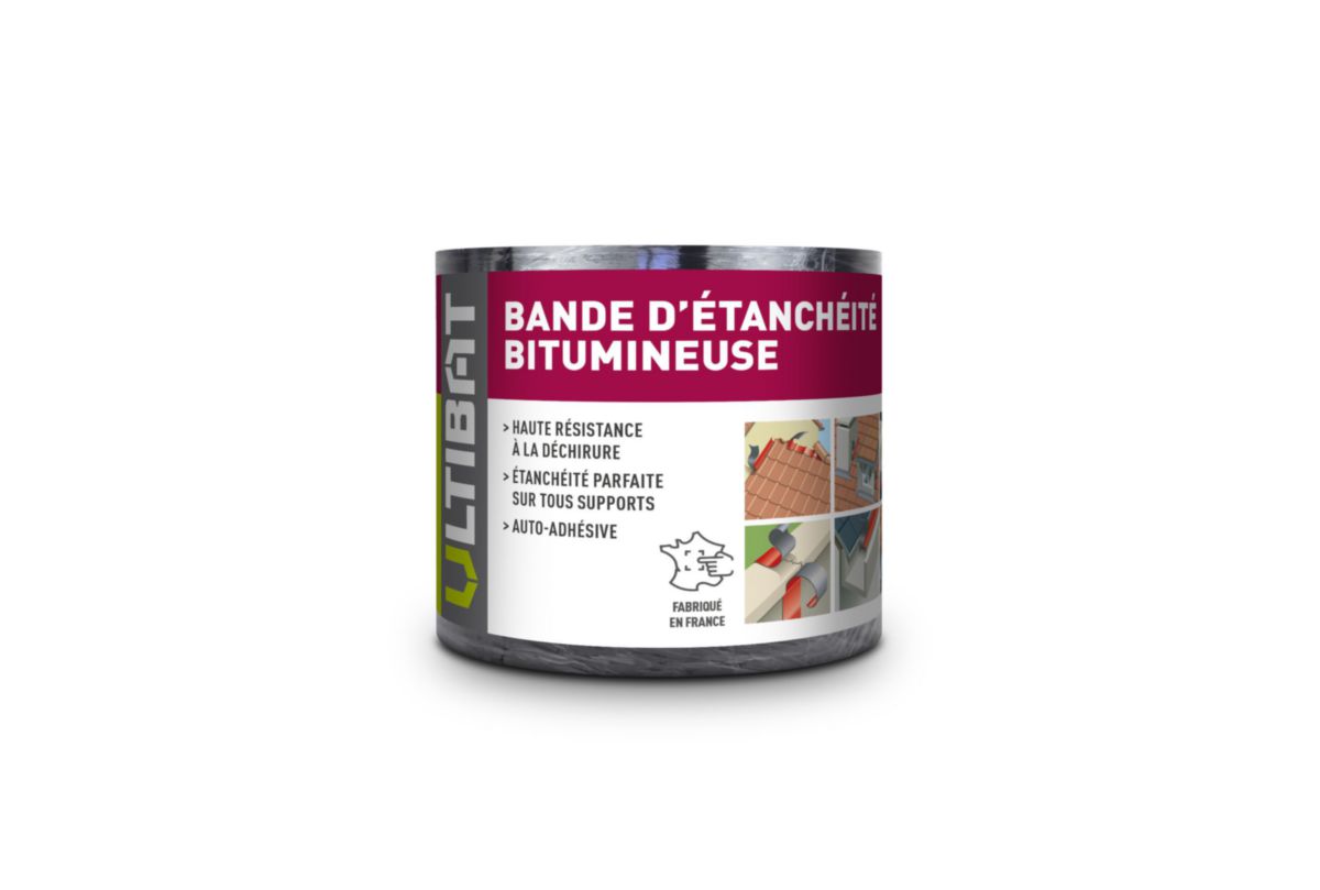 Bande d'étanchéité bitumineuse - couleur plomb - 10 m x 15 cm