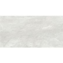 Carrelage sol extérieur grès cérame émaillé antidérapant Splash Slate - blanc - 30x60 cm