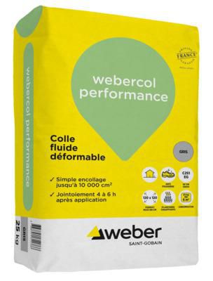 Mortier-colle déformable webercol performance pour carrelage - sac de 25 kg