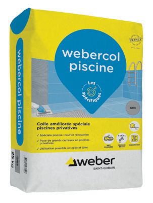 Colle améliorée spéciale piscine Webercol Piscine - gris - sac de 25 kg