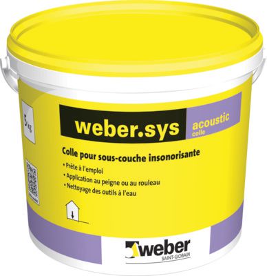 Colle à carrelage webersys acoustic - seau de 5 kg