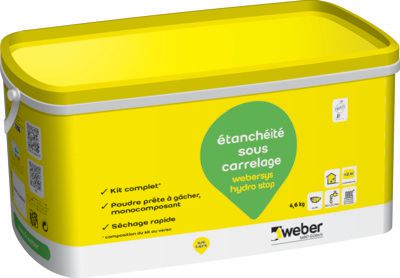 Système d'étanchéité sous carrelage Webersys hydro stop - kit de 2 m²