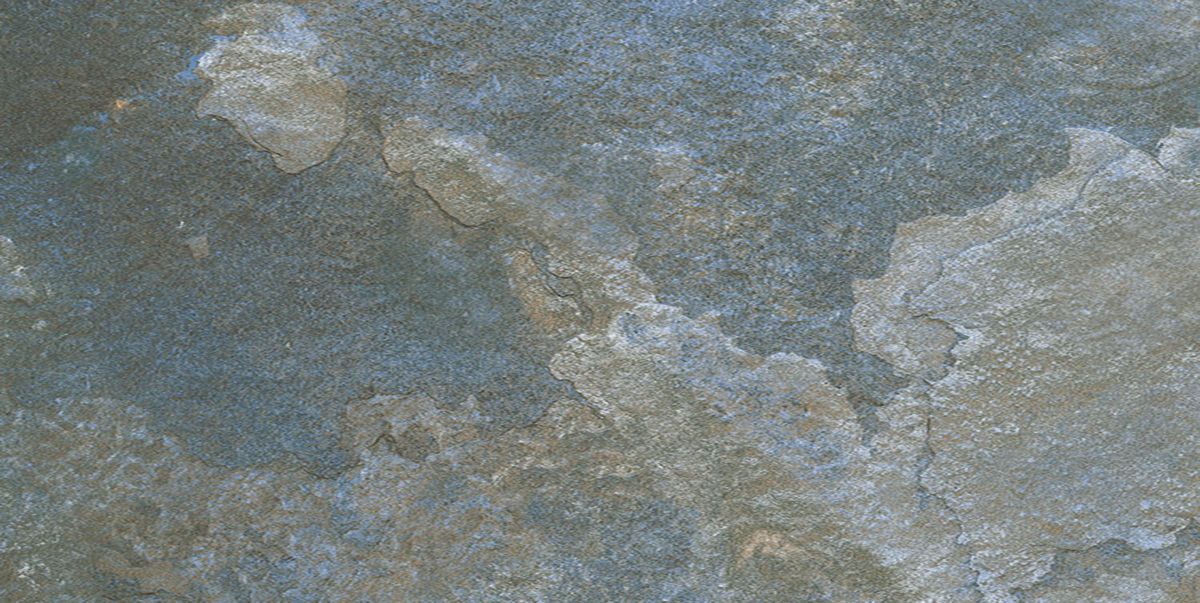 Carrelage sol extérieur grès cérame émaillé antidérapant Splash Slate - bleu - 30x60 cm